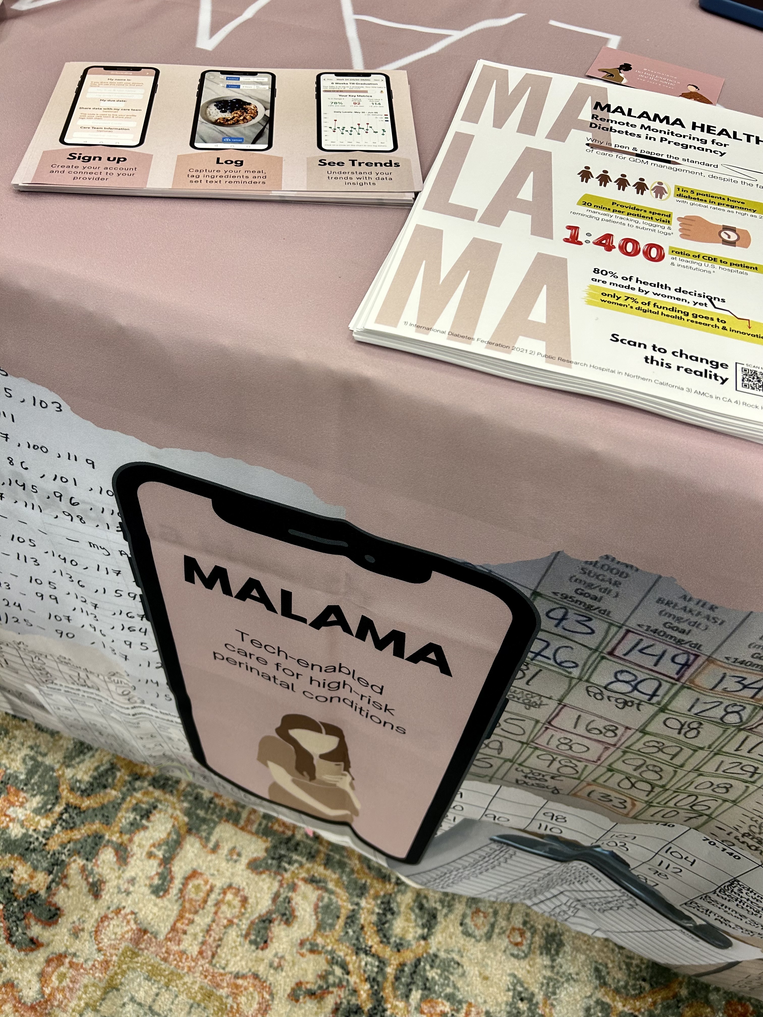 Spreading the word about Malama Health at a conference.